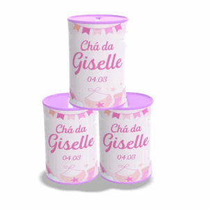 Kit 10 Cofrinhos Para Chá de Bebê Personalizado Com Nome