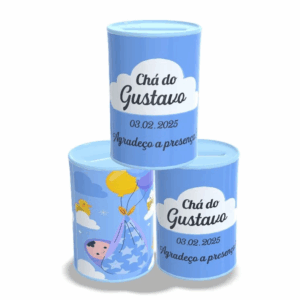 Kit 20 Cofrinhos Para Chá de Bebê Personalizado Com Nome