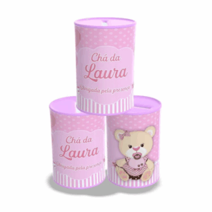 Kit 30 Cofrinhos Para Chá de Bebê Personalizado Com Nome