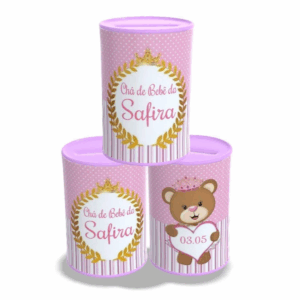 Kit 10 Adesivos Rotulos para Cofrinho Personalizados para Chá de Bebê ou com sua ARTE
