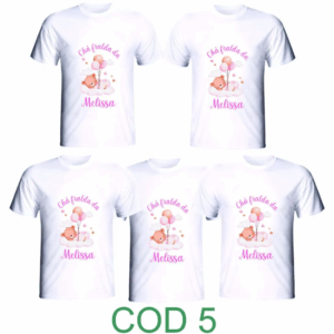 5 Camisetas para chá de bebê personalizadas fazemos vários temas