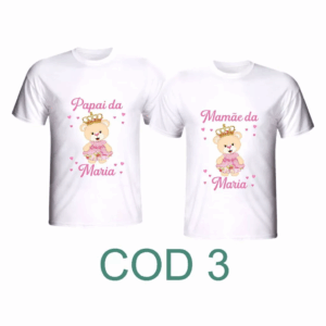 2 Camisetas para chá de bebê personalizadas fazemos vários temas