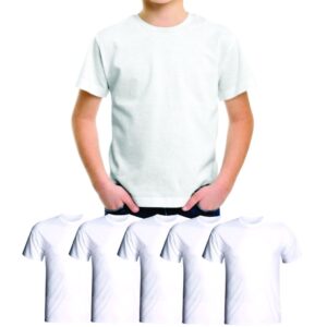 Kit 10 Camisetas Infantil Branca Básica Unissex Casual ou para Sublimação e personalizações
