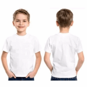 Camiseta Infantil Branca Básica Unissex Casual ou para Sublimação e personalizações
